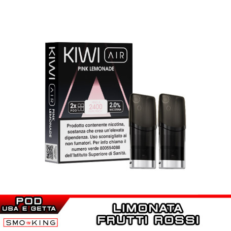 PINK LEMONADE Pod Precaricate KIWI AIR 2 Pezzi Limonata Frutti Rossi