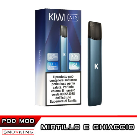 KIWI AIR Kit Completo SAPPHIRE BLUE Pod BLUEBERRY ICE Kiwi Vapor Mirtillo Ice