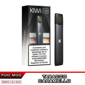 KIWI AIR Kit Completo OBSIDIAN GRAY Pod CARAMEL TOBACCO Kiwi Vapor
