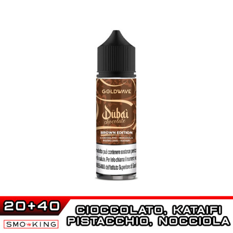 BROWN EDITION Dubai Chocolate Aroma Shot 20ml GOLDWAVE Cioccolato Nocciola Pistacchio Kataifi