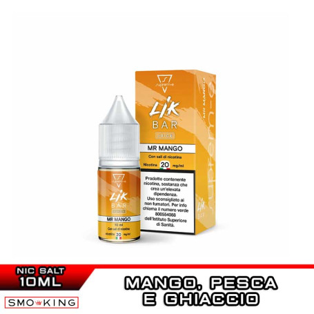 MR MANGO LIK BAR Liquido Pronto 10ml Sali Nicotina SUPREM-E Mango Pesca Ice