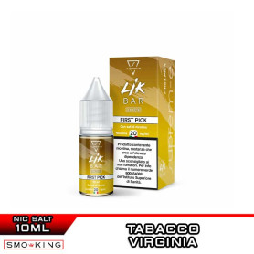 FIRST PICK LIK BAR Liquido Pronto 10ml Sali Nicotina SUPREM-E Tabacco Virginia Vaniglia Caramello
