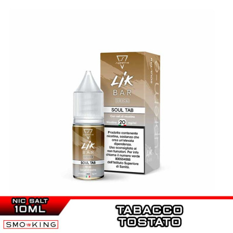 SOUL TAB LIK BAR Liquido Pronto Nicotina 10 ml SUPREM-E Tabacco biondo Tabacco tostato