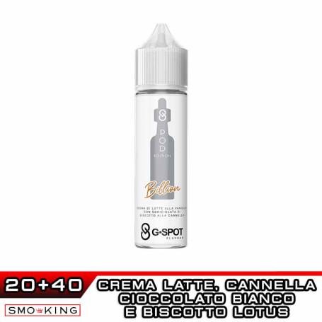 BILLION Pod Edition Aroma Shot 20 ml G-Spot Biscotto Lotus Cannella Crema Latte Cioccolato Bianco Vaniglia