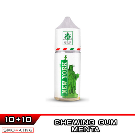 NEW YORK Mini Shot 10+10 ml Shock Wave by ADG Chewing Gum Menta