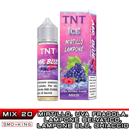 MR. BLUE Fruity ICE Mix&Vape 20 ml TNT Vape Uva Fragola Mirtillo Lampone Ice