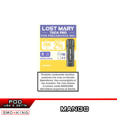 MANGO Lost Mary TOCA POD PRO Usa e Getta Elfbar 2 Pezzi