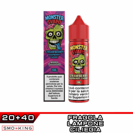 STRAWBERRY RASPBERRY CHERRY eLiquid Shot 20ml MONSTER SVAPO