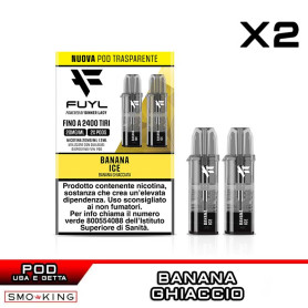 BANANA ICE Fuyl Pod 1200 Puff Usa e Getta DINNER LADY 2 Pezzi Banana Ghiaccio