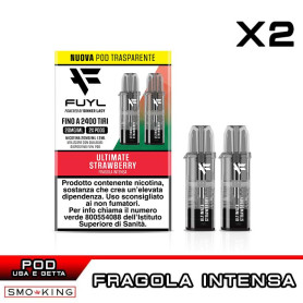 ULTIMATE STRAWBERRY Fuyl 1200 Disposable Pod DINNER LADY 2 Pieces