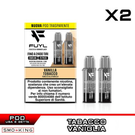 VANILLA TOBACCO Fuyl 1200 Disposable Pod DINNER LADY 2 Pieces