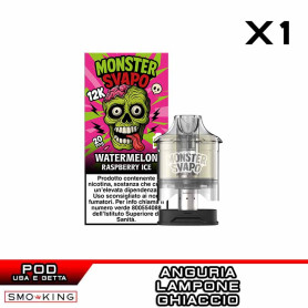 WATERMELON RASPBERRY ICE Pod Usa e Getta MONSTER SVAPO 1 Pezzo Anguria Lampone Ghiaccio