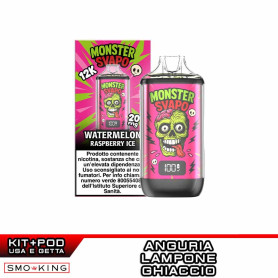 MONSTER SVAPO Kit Rechargeable Battery 1000mAh + Pod WATERMELON RASPBERRY
