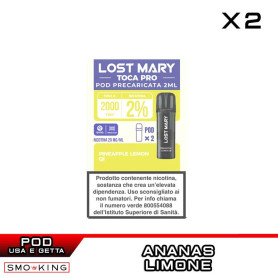 PINEAPPLE LEMON QI Lost Mary TOCA POD PRO Usa e Getta Elfbar 2 Pezzi