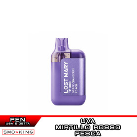 GRAPE CRANBERRY PEACH Lost Mary TP1000 Sigaretta Usa e Getta Elfbar - 1000 Puff Uva Mirtillo Rosso Pesca