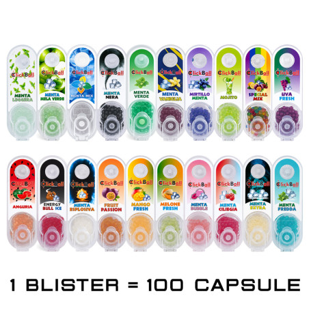 CLICK BALL Flavored Beads - 1 Blister (+/- 100 Caps)
