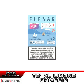 ELFA Lemon Ice Tea SUMMER EDITION 2026 Pod Usa e Getta Elfbar 2 Pezzi