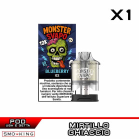 BLUEBERRY ICE Pod Usa e Getta MONSTER SVAPO 1 Pezzo Mirtillo Ghiaccio