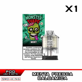 MINT Pod Usa e Getta MONSTER SVAPO 1 Pezzo Menta