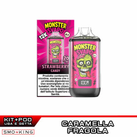MONSTER SVAPO 1000mAh Rechargeable Battery Kit + Pod STRAWBERRY CANDY