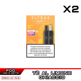 ELFA T Lemon Ice Tea Pod Usa e Getta ELFBAR 2 Pezzi Te Limone Ghiaccio