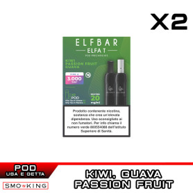ELFA T Kiwi Passion Fruit Guava Pod Usa e Getta ELFBAR 2 Pezzi Guava Kiwi Frutto della Passione