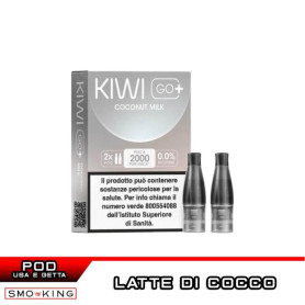 COCONUT MILK KIWI GO PLUS Pod Usa e Getta Kiwi Vapor 2 Pezzi Latte di Cocco