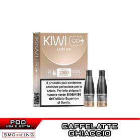 LATTE ICE KIWI GO PLUS Pod Usa e Getta Kiwi Vapor 2 Pezzi Ice Caffè Latte