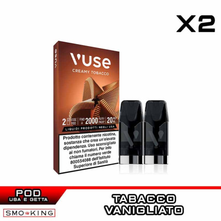 Creamy Tobacco VUSE PRO ONE Pod Precaricate VUSE 1000 Puff - 2 Pezzi - Tabacco Vanigliato