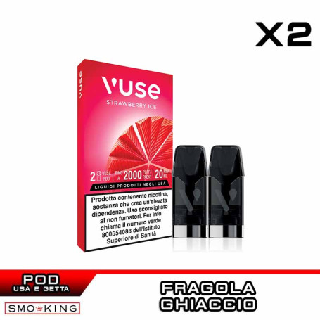 Strawberry Ice VUSE PRO ONE Pod Precaricate VUSE 1000 Puff - 2 Pezzi - Fragola Ghiaccio