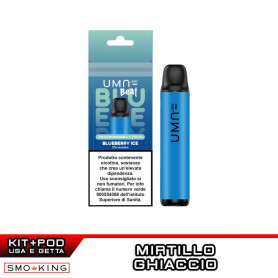 UMA BEAT Kit Batteria Ricaricabile 360mAh + Pod BLUEBERRY ICE UMA.mi