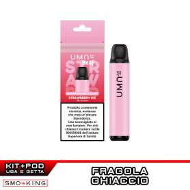 UMA BEAT Kit Batteria Ricaricabile 360mAh + Pod STRAWBERRY ICE UMA.mi