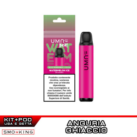 UMA BEAT Kit Batteria Ricaricabile 360mAh + Pod WATERMELON ICE UMA.mi