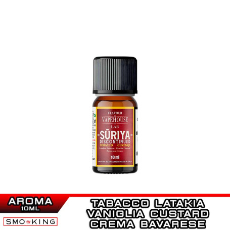 Discontinued SURIYA Aroma Concentrato 10ml VAPEHOUSE LAB Tabacco Latakia Vaniglia Custard Crema Bavarese