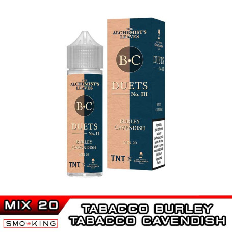 Duets BURLEY CAVENDISH Mix&Vape 20ml TNT Vape Tabacco White Burley Tabacco Black Cavendish