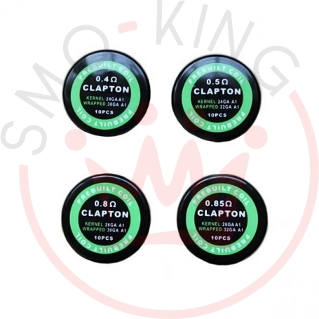 Clapton Prebuilt Coil Pronte 24ga + 32ga 0.5 Ohm 10 Pezzi