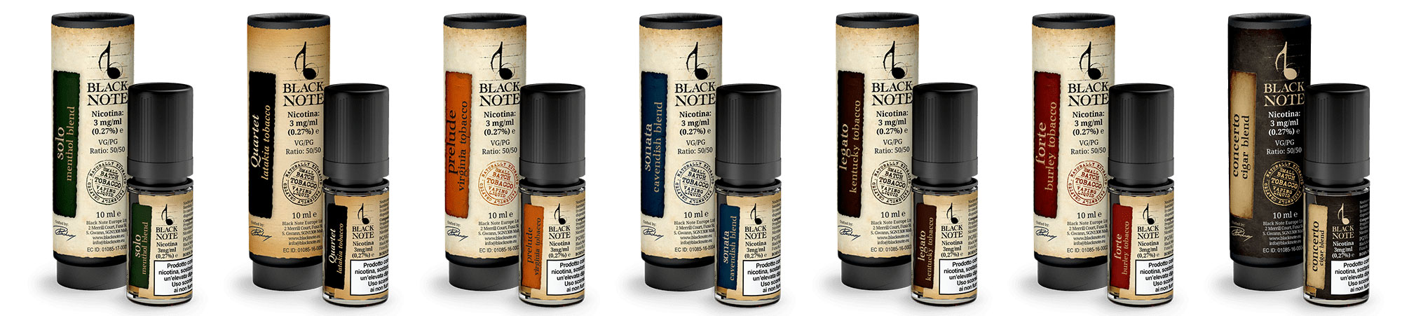 BLACK NOTE Liquidi Pronto Nicotina 10 ml BLACK NOTE