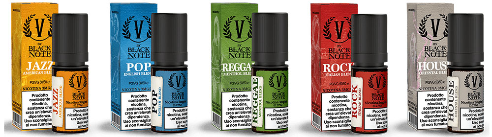 Serie V By BLACK NOTE Liquidi Pronto Nicotina 10 ml