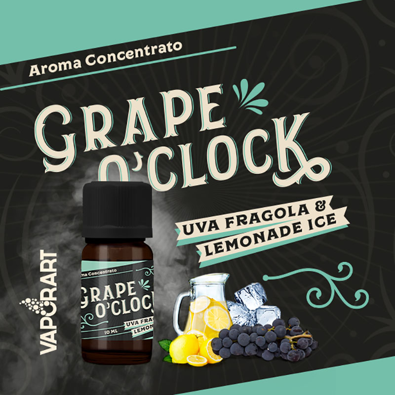 Vaporart Aroma Concentrato Grape O'Clock 10 ml per liquidi sigarette elettroniche