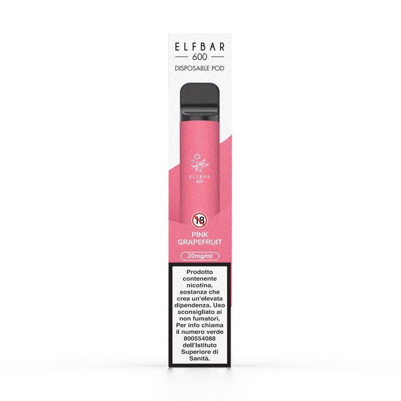 Elfbar 600 PINK GRAPEFRUIT Sigaretta Usa e Getta