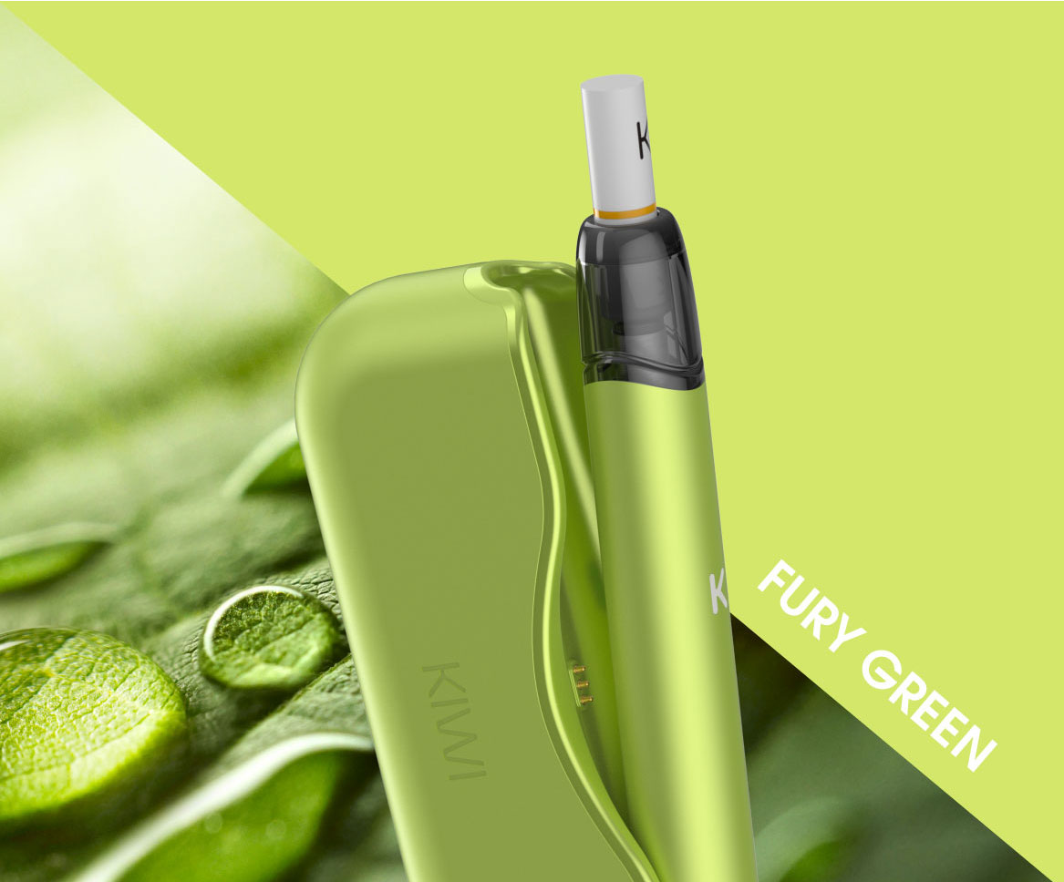 KIWI SIGARETTA ELETTRONICA VAPOR POD MOD KIT NUOVI COLORI FURY GREEN