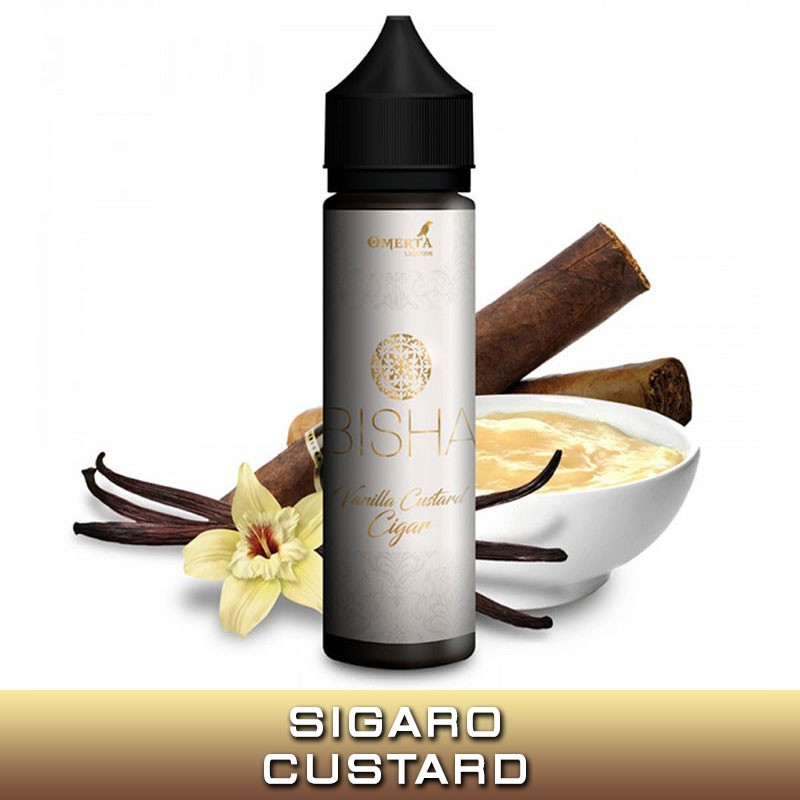 Bisha Vanilla Custard Cigar Aroma 20 ml Omerta Liquids