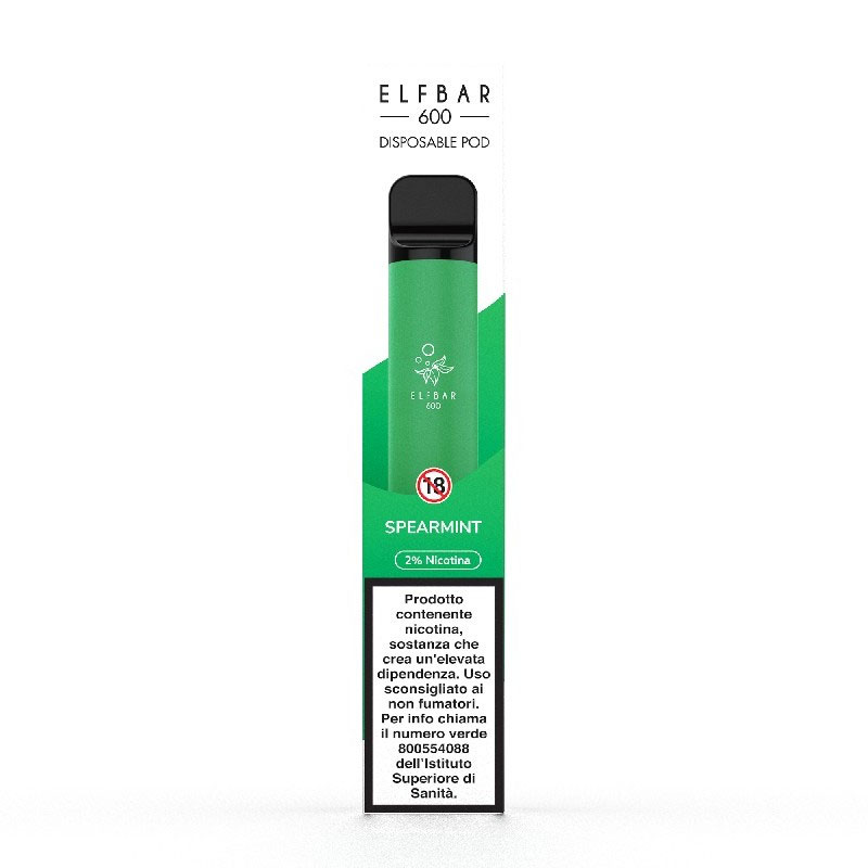 Sigaretta Elettronica Usa E Getta Con Nicotina Elfbar 600 Spearmint Sigaretta Usa e Getta Smo-kingShop.it