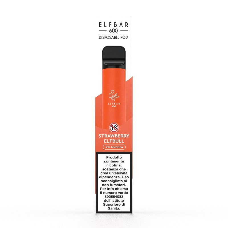 Elfbar 600 Strawberry Elfbull Sigaretta Usa e Getta