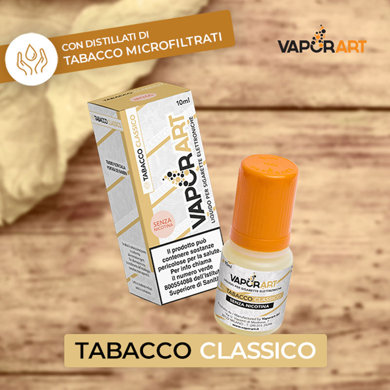 Tabacco Classico 10 ml Liquido Pronto Nicotina Vaporart