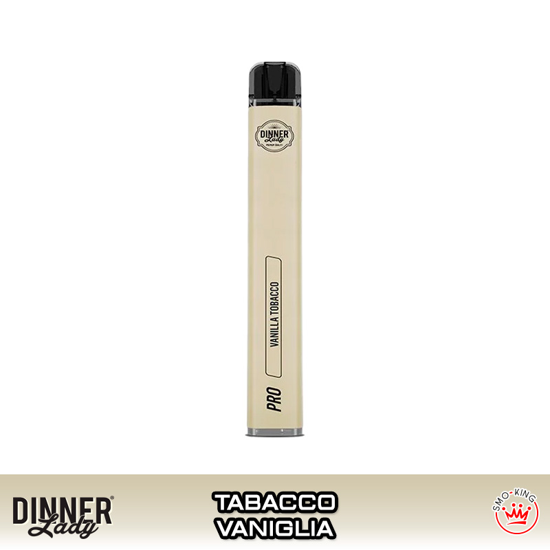 VANILLA TOBACCO VAPE PEN PRO Sigaretta Usa e Getta 600 Puff DINNER LADY