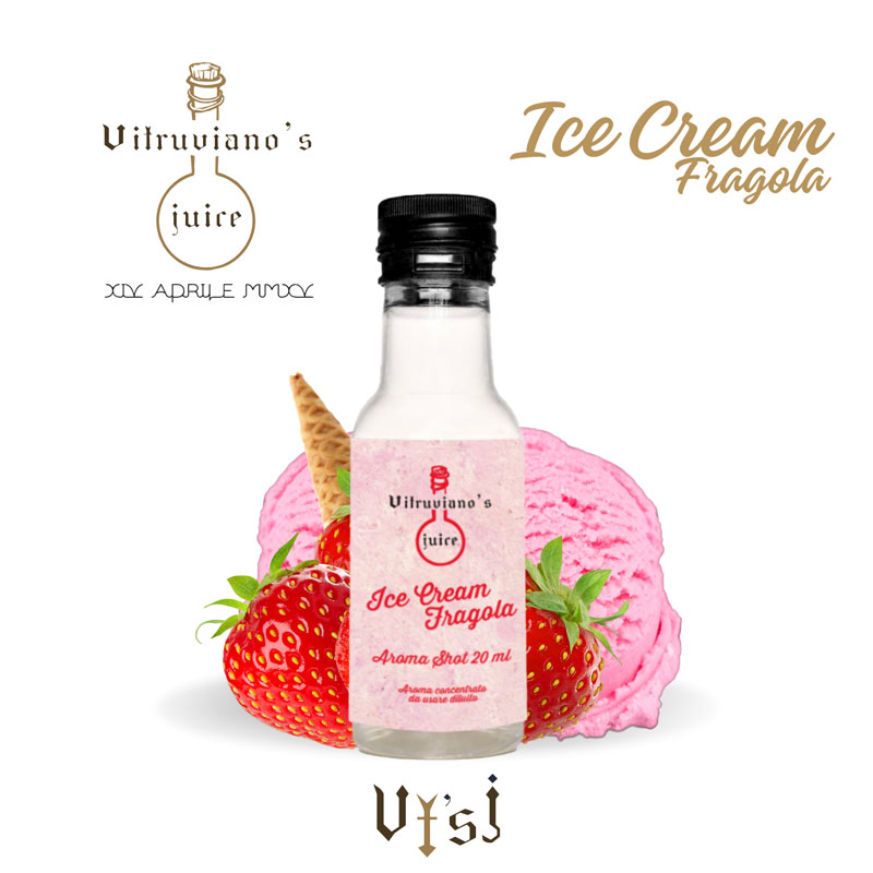 Ice Cream Fragola Aroma Shot 20 ml Vitruviano