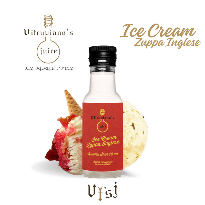 Ice Cream Fragola Aroma Shot 20 ml Vitruviano