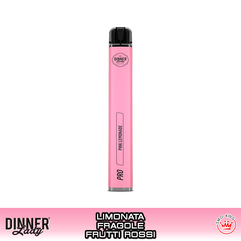 PINK LEMONADE VAPE PEN PRO Sigaretta Usa e Getta 600 Puff DINNER LADY