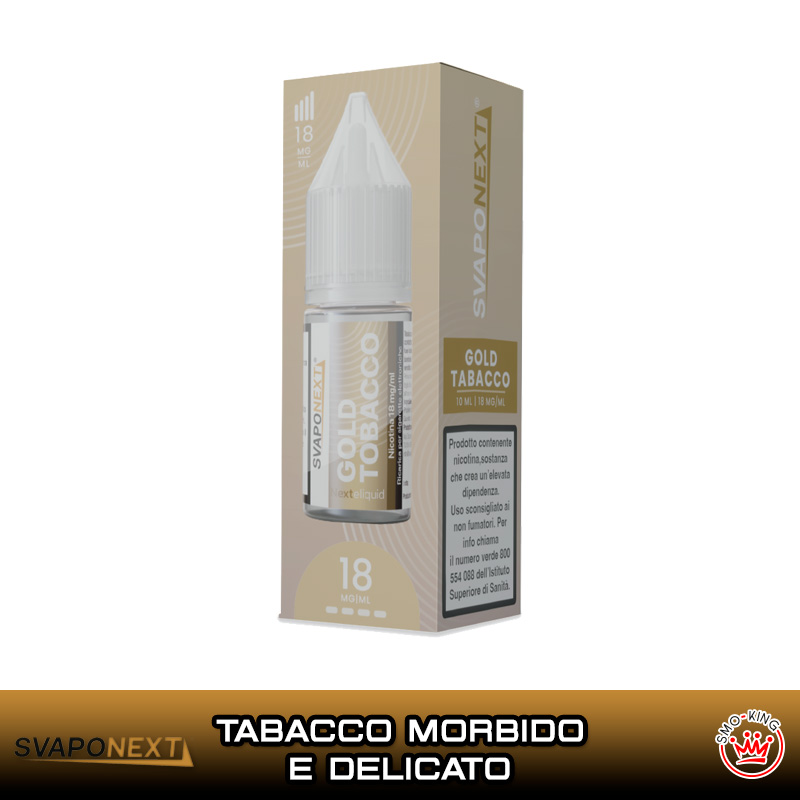 GOLD TOBACCO Liquido Pronto Nicotina 10 ml Next eliquid by Svaponext